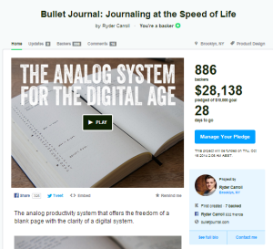 Kickstarter Bullet Journal Project