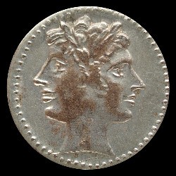 Roman coin with image of Janus